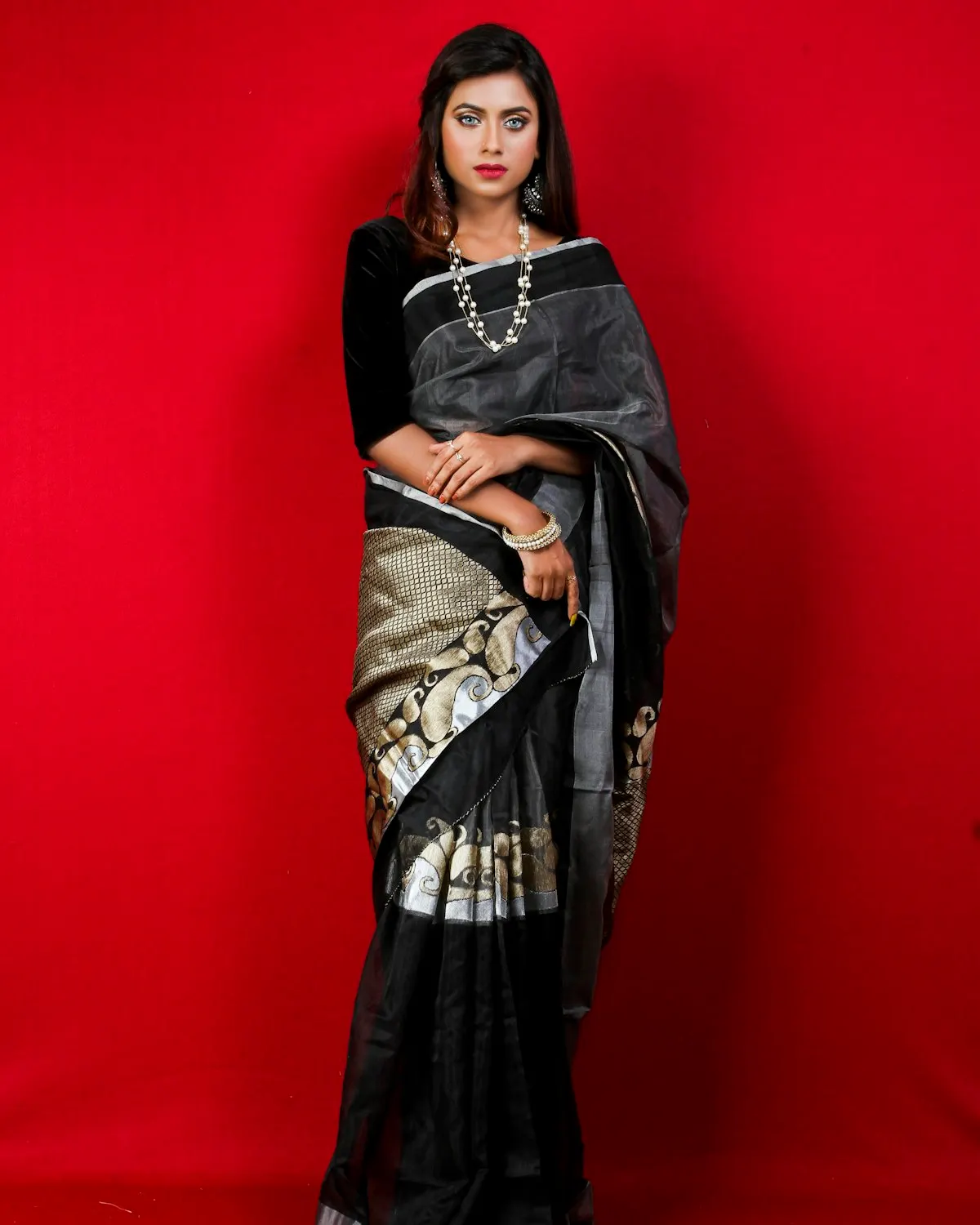 Printed cotton saree